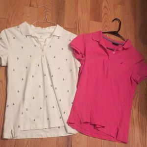 Two Nautica collared shirts sold together